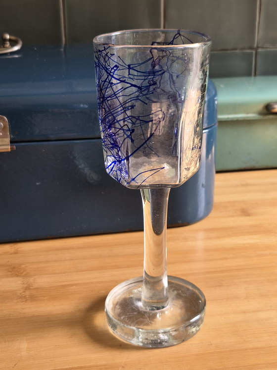 Image 1 of Ensemble de 4 verres uniques soufflés à la main en Estonie – Verre d'art nordique