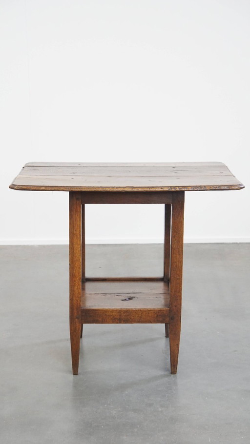 Antique English oak side table/ center table from late 18th century