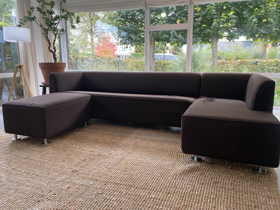 Gelderland 4800 Corner sofas with ottoman, to be reupholstered, Textile, Chrome, Brown (photo 3 of 7)
