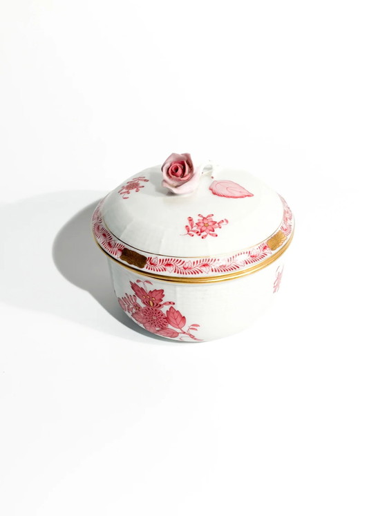 Zuccheriera in Porcellana Herend Apponyi Pink anni '50 – Stoviglie (photo 2 of 10)