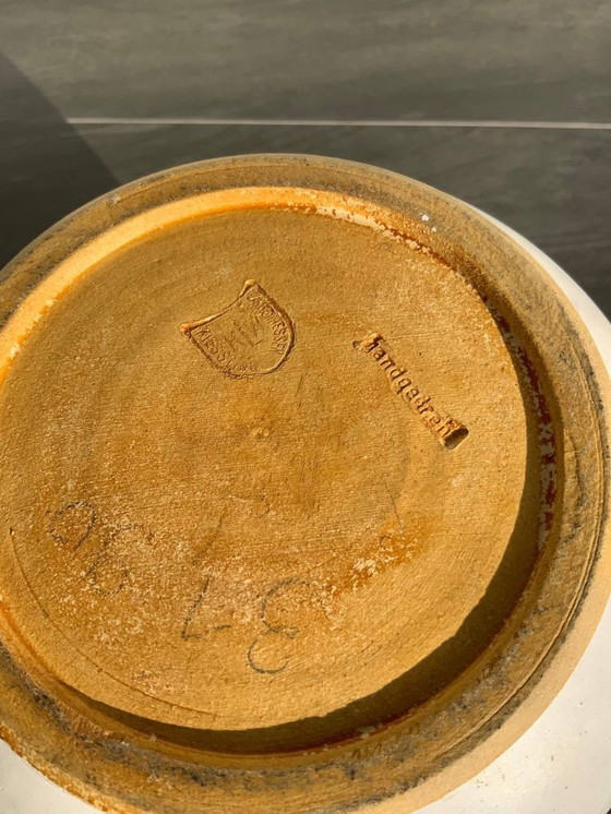 Image 1 of Pottery Vase – "Snakeskin" Shrink-Glaze by Albert Kiessling (KLW), Langenhessen