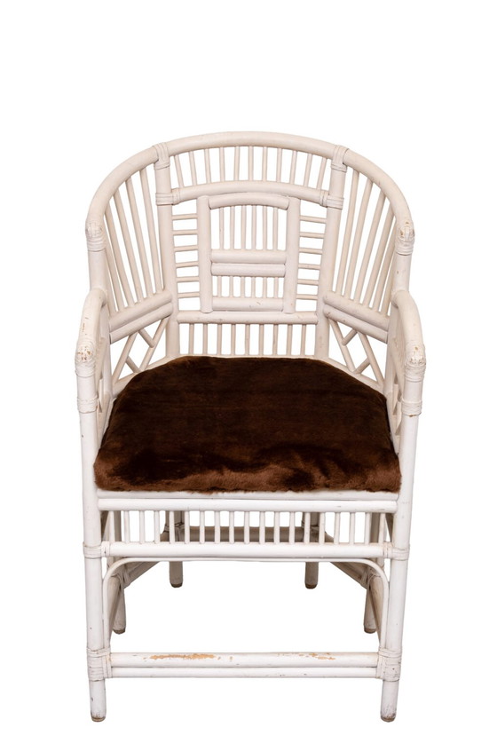 Set vintage Chippendale Brighton Pavilion rattan chair and table 1960s – Armchairs (photo 27 of 40)