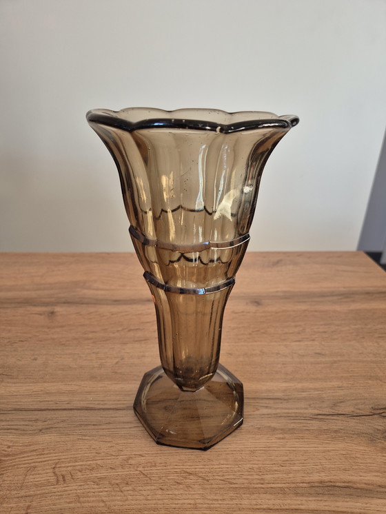 Image 1 of Jarrón de cristal Scalimont Art Déco