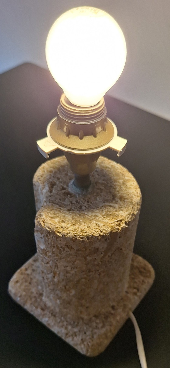 Image 1 of Table Lamp Lamp G. Esnault Sculpture Brutalist Stone Shape Gilles Paul Esnault