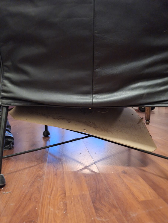 Image 1 of Montis Chaplin design fauteuil, zwart leer vintage / project