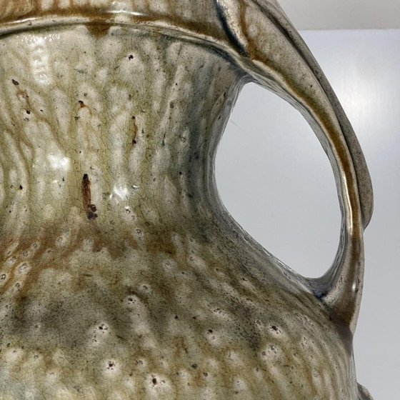 Jugendstil glasierte Steingut Vase von Helman, 1900 – Vasen, Ceramic, Art Nouveau (photo 3 of 12)