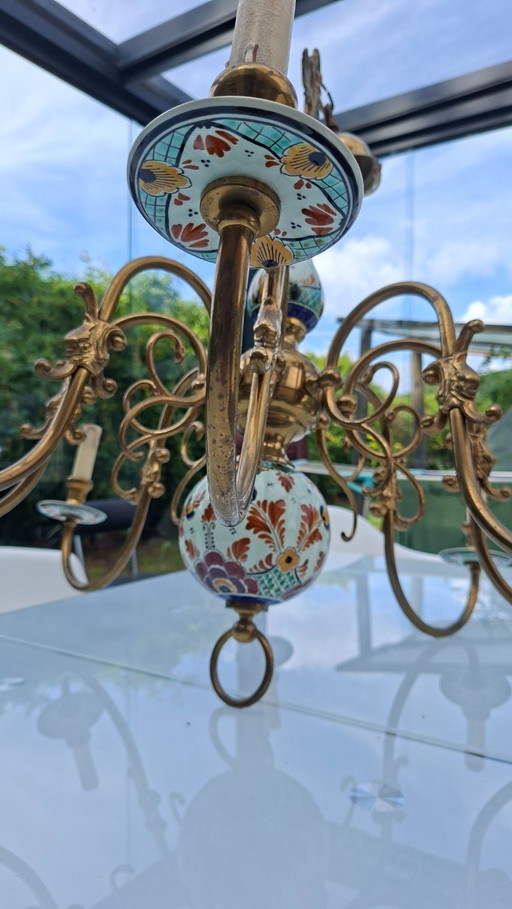 Lustre à 8 Bras, Porcelaine de Delft – kroonluchters (photo 2 of 5)