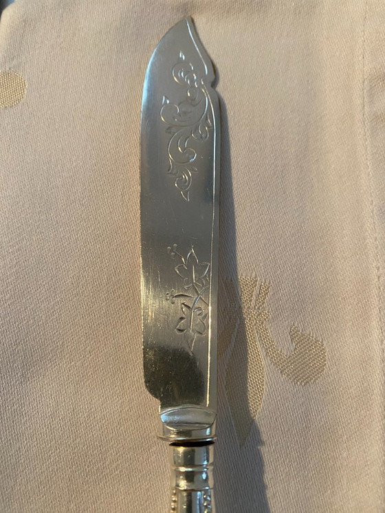 Image 1 of Ensemble de 12 couverts à poisson Biedermeier