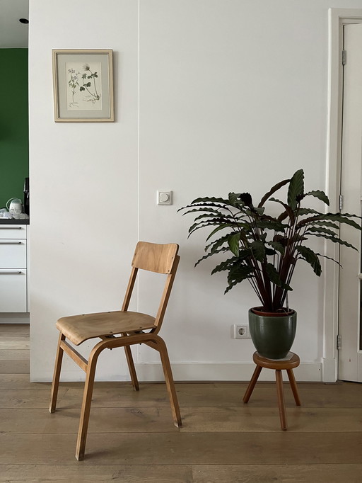 4x Vintage wooden dining chairs