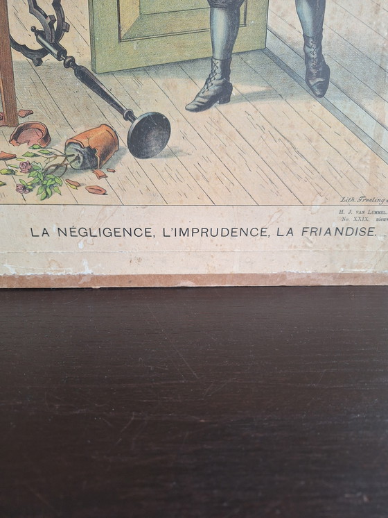 Image 1 of Antieke schoolplaat van H.J. van Lummel 1890-1900