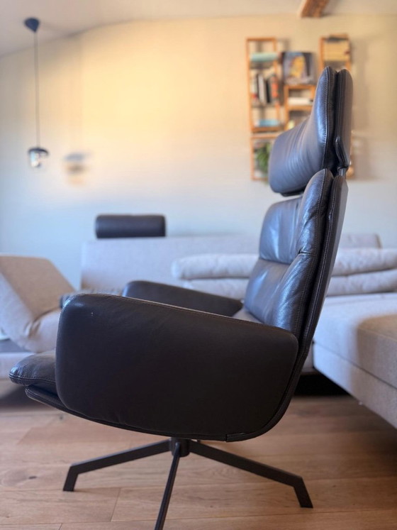 KFF Arva Lounge – draaibare lederen fauteuil met hoofdsteun – Draaistoelen, Leather (photo 4 of 9)