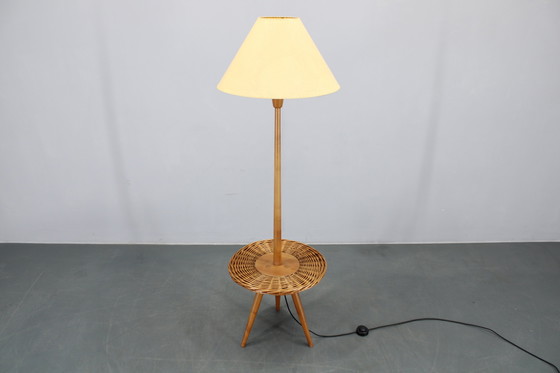 Image 1 of 1970s Jan Kalous Wooden Floor Lamp for ULUV, Czechoslovakia