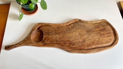 Large Vintage Olive Wood Cutting Board