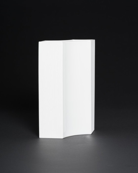 Image 1 of Vintage ROSENTHAL Sami Wirkkala German Bisque Porcelain Vase Duo & Candleholders