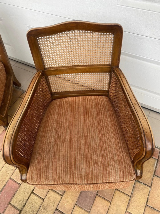 Antique Italian Armchair set of 2 1930s – Wicker, Rattan, Italian Design (photo 7 of 9)