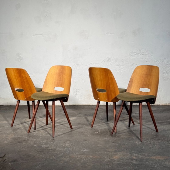 Lollipop Dining Chairs (Set of 4) by František Jirák for Tatra Nábytok, 1960s – Textile (photo 9 of 13)