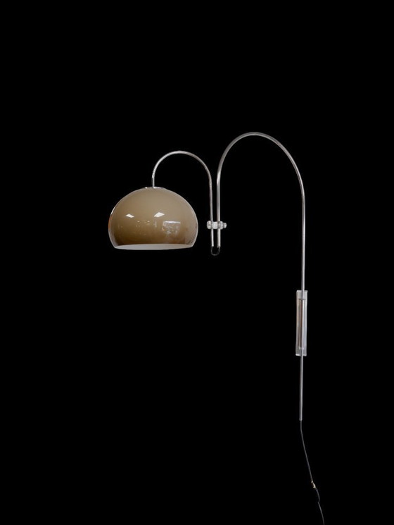 Image 1 of Dijkstra dubbele boog wandlamp, jaren 70