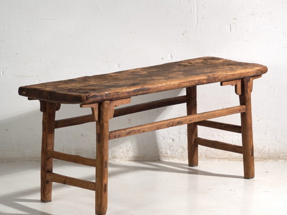 Tavolo console basso antico in legno di pino – Cina, circa 1900 (photo 2 of 40)