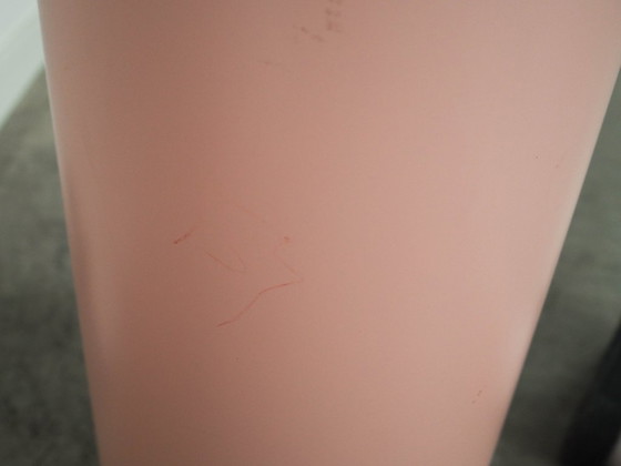 Image 1 of Lipstick mirror, pink, Italian design, 1970s, designer: Rodolfo Bonetto