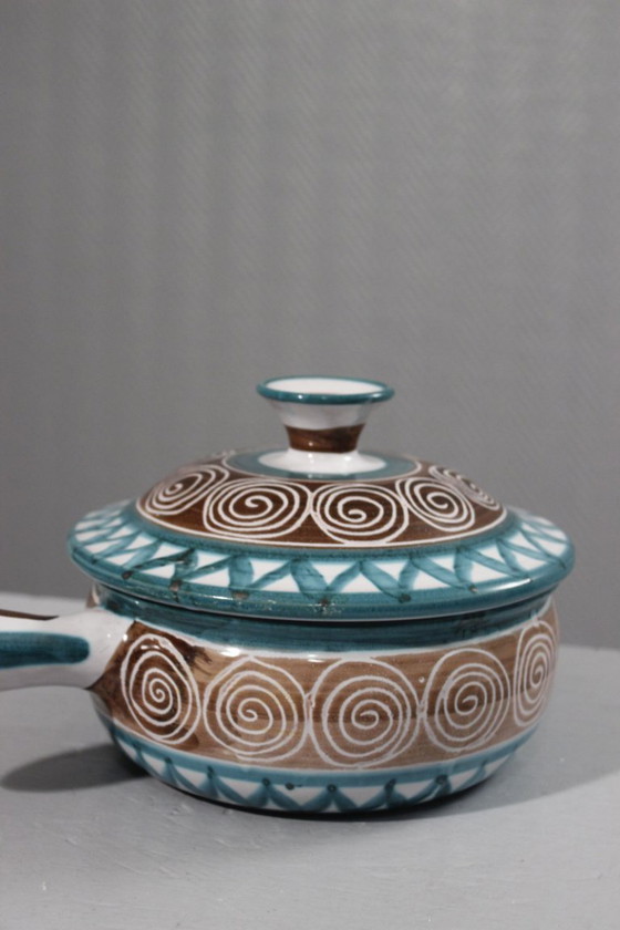 Image 1 of Robert Picault in Vallauris – Gemüsefonduetopf mit Deckel, 31 cm, Frankreich, 1950er Jahre