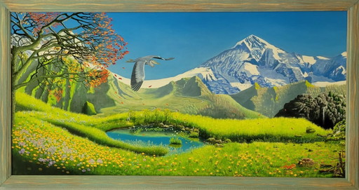Oil painting "Switzerland"