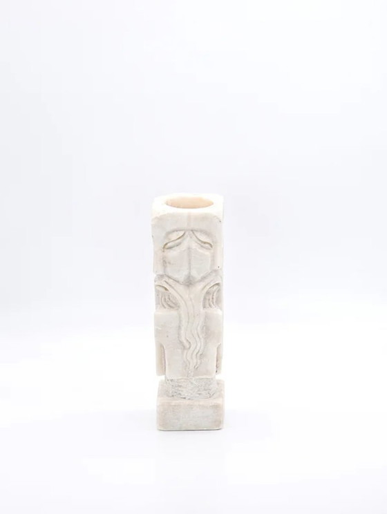 Image 1 of Torre in pietra ollare cinese intagliata a mano – Portacandele e incenso unici