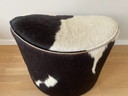 IKEA Niels Gammelgaard Pouf Girevole in Pelle di Mucca 2006
