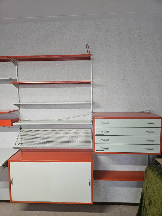 Zeldzaam Groot Pilastro Wandsysteem (Tjerk Reijenga) – Jaren 60 – Oranje/Wit – Prachtige Opstelling (photo 5 of 15)