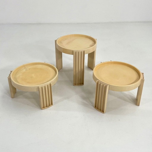 Set of 3 Marema Nesting Tables by Gianfranco Frattini for Cassina, 1960s