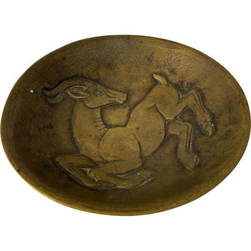 Coupe en bronze vintage Antilope par Riccardo Scarpa, 1978
