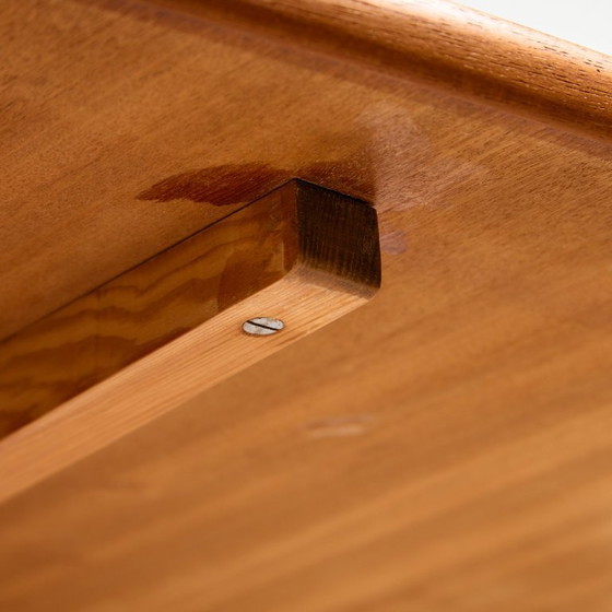 Image 1 of MK9976 Table de salle à manger restaurée en teck et chêne