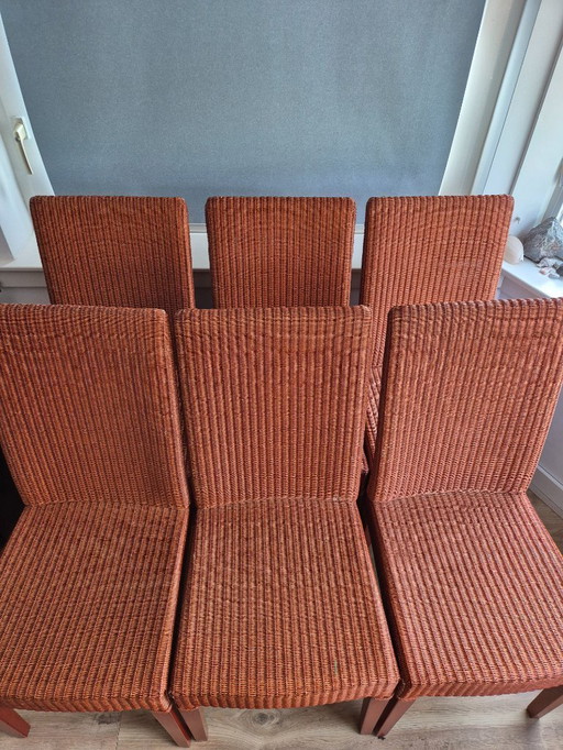 6 chaises de salle à manger Vincent Sheppard avec coussins