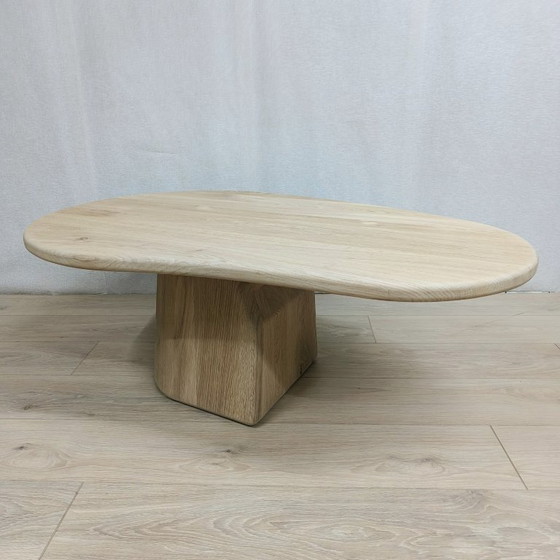 Image 1 of Organic coffee table | column leg | solid oak
