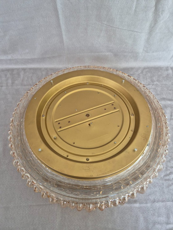 Image 1 of Glashütte Limburg 2275 Lampada da soffitto grande in vetro testurizzato ambrato, 50 cm