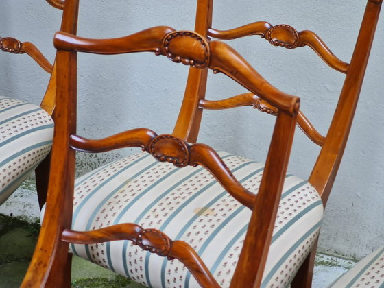 Set of 6 Vintage Chippendale Revival Style Chairs – Dining chairs, Wood (photo 2 of 10)