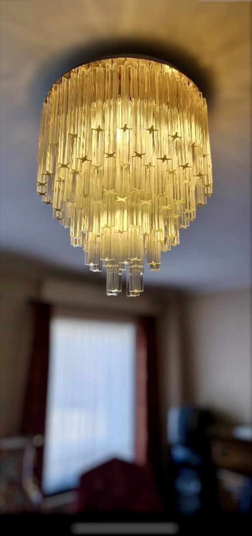 Impresionante lámpara de estilo italiano Venini