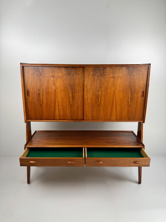 Image 1 of Buffet double modèle 53 par Harry Østergaard pour Randers Møbelfabrik – Design sculptural danois en teck