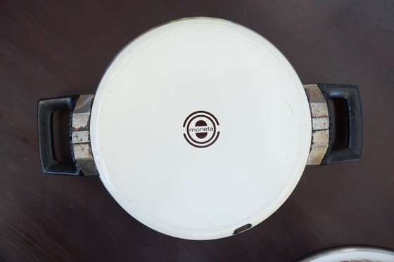 Image 1 of Vintage 1950 emaille vergiet & kookpot set