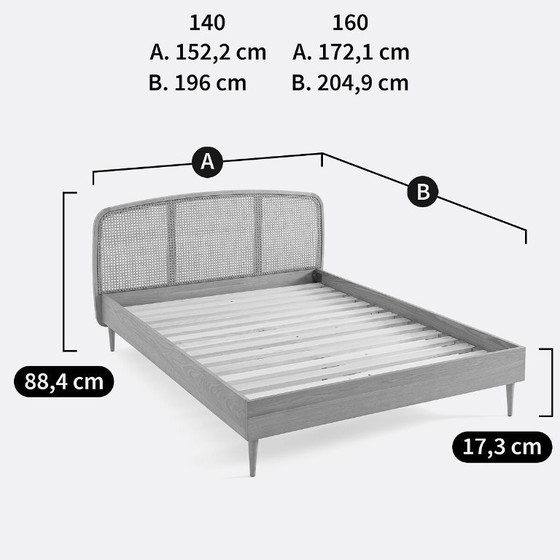 La Redoute Intérieurs Buisseau Bed 160x200 — Eiken en Rotan – Tweepersoonsbedden, Wood (photo 2 of 8)