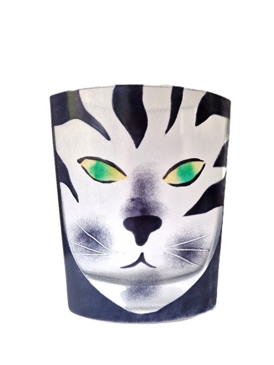 Image 1 of „Steninge Slott“ Schweden – Katzenvase von Britten Pååg – signiert – 1863 Gramm!