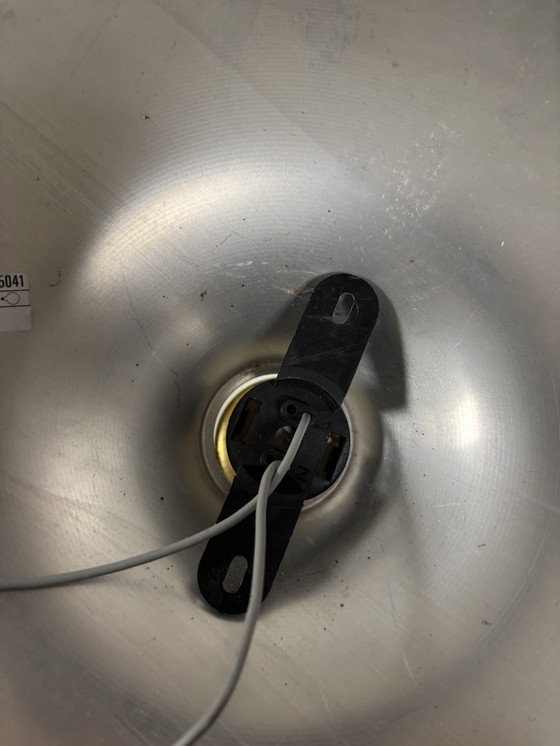 Image 1 of Large Vintage gold space age 60s saucer or disc wall lamp Egoluce Italy