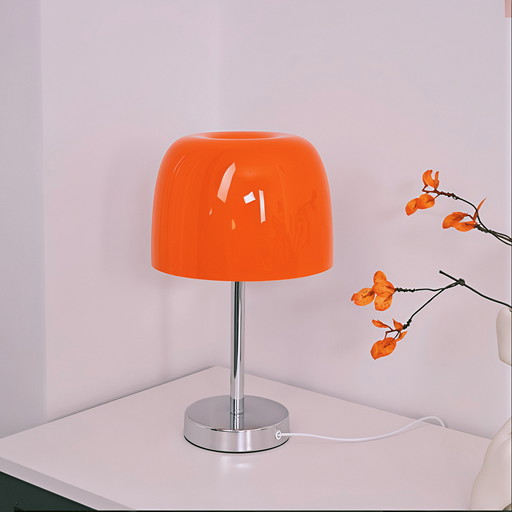 2 x Orange Bauhaus Lollipop Table Lamp 🍭🍭.