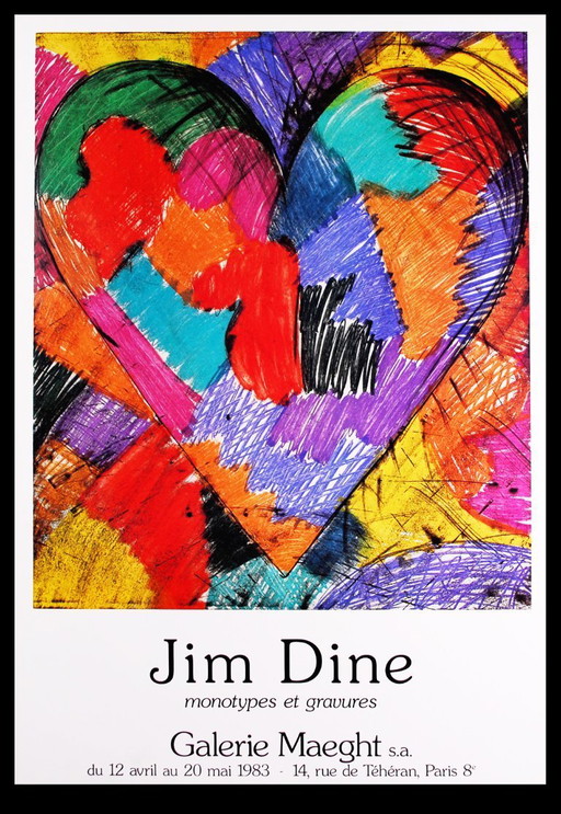 Dine, Jim - Heart - Lithographie offset couleur - Maeght, Paris 1983