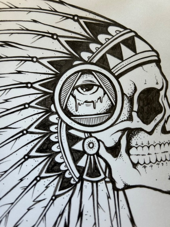 Bring Me The Horizon - Disegno Originale, Dipinti e disegni, Carta, Nero, Figuratief (foto 2 di 8)