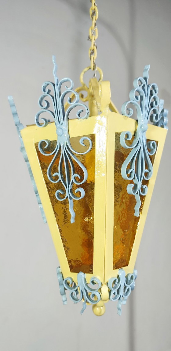 Image 1 of Plafondlamp of lantaarn, Spanje, jaren 1980