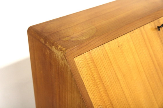 Secrétaire Scandinave Vintage en Orme, 1940, Bureaux, Métal, Scandinavian (photo 7 sur 8)