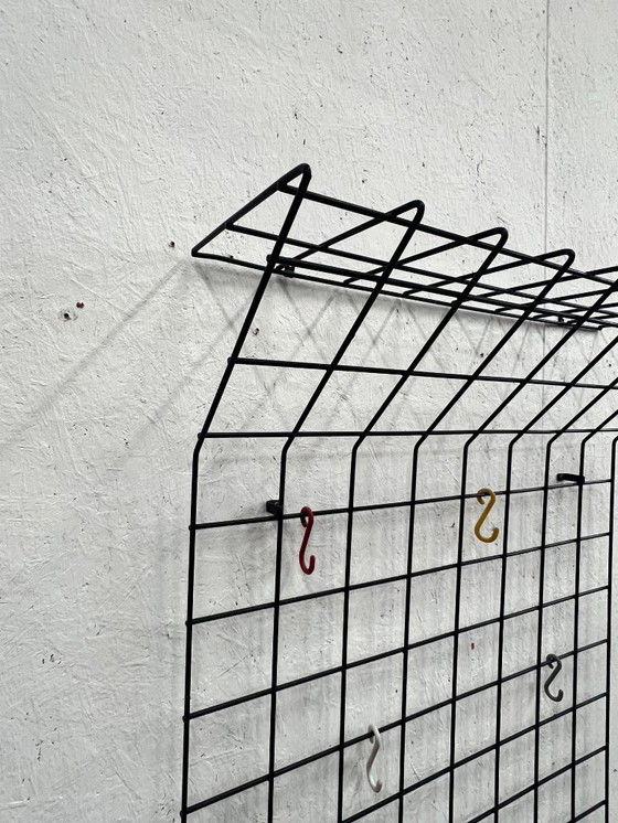 Image 1 of Porte-manteau mural vintage en fil d'acier, années 1950, Karl Fichtel, Allemagne