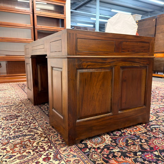Classic English Desk with Black Leather – Wood (photo 8 of 18)