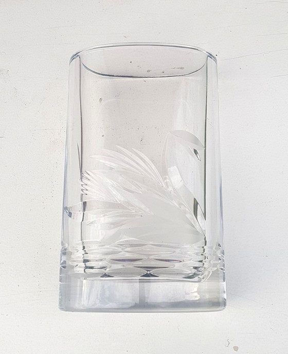 Image 1 of Crystal Vase With Swan