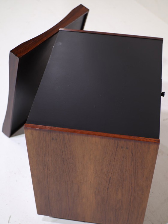 Image 1 of Bar cart trolley with tray, rosewood, Danish, 1960s